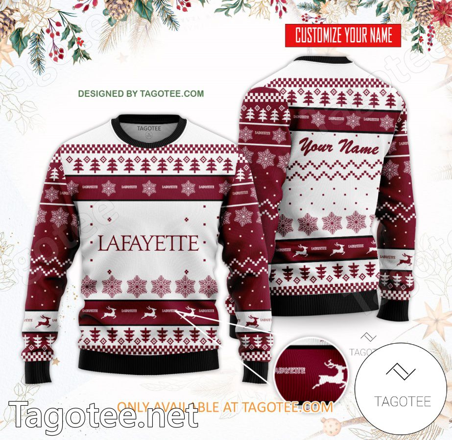 Lafayette College Custom Ugly Christmas Sweater - BiShop