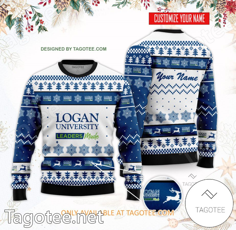Logan University Custom Ugly Christmas Sweater - BiShop