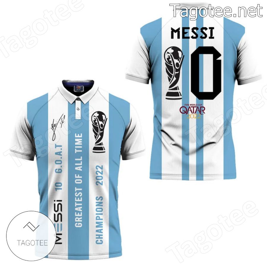 Lionel Messi Argentina Signed Jersey World Cup 2022 - Tagotee