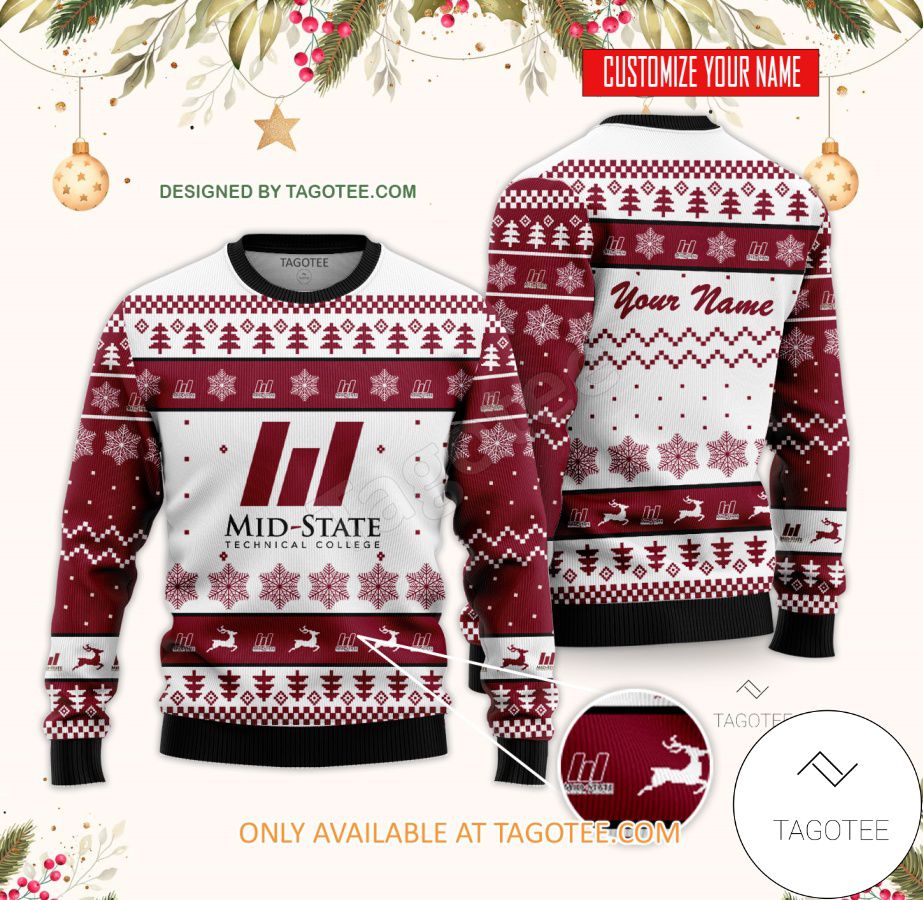 Mid State Technical College Custom Ugly Christmas Sweater - BiShop