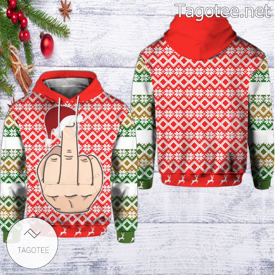 Middle Finger Christmas Hoodie