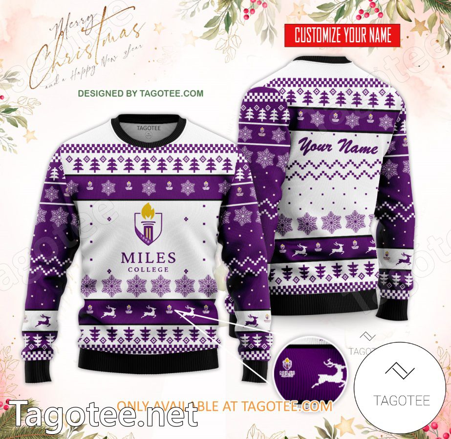 Miles College Custom Ugly Christmas Sweater - BiShop