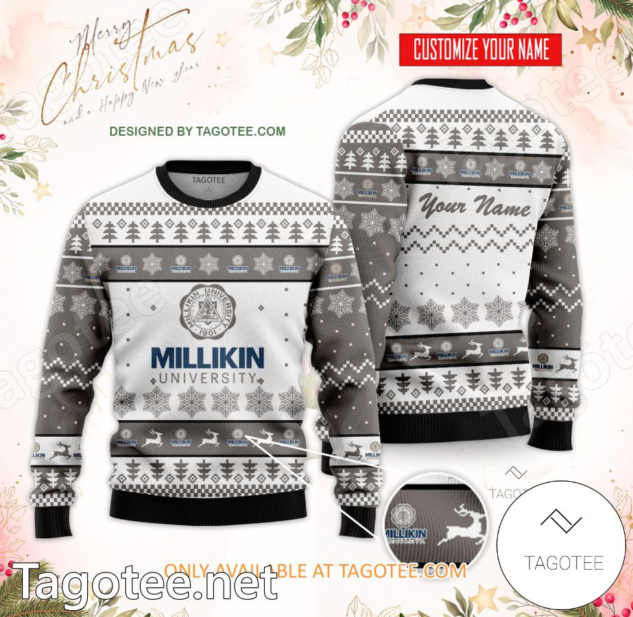 Millikin University Custom Ugly Christmas Sweater - BiShop