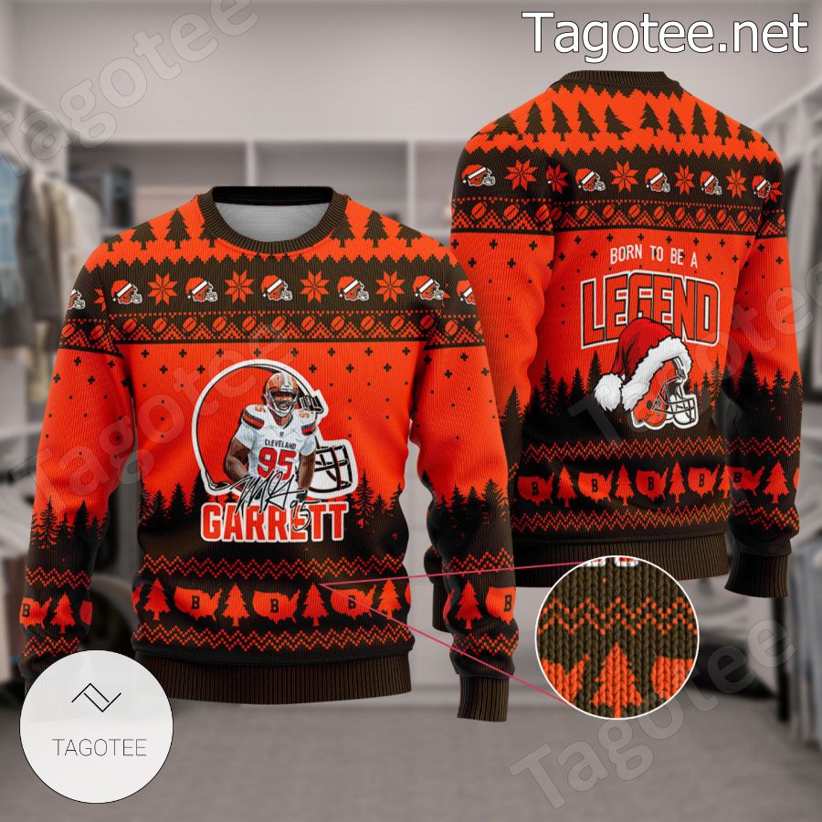 Myles Garrett #95 Cleveland Browns Ugly Christmas Sweater - Tagotee