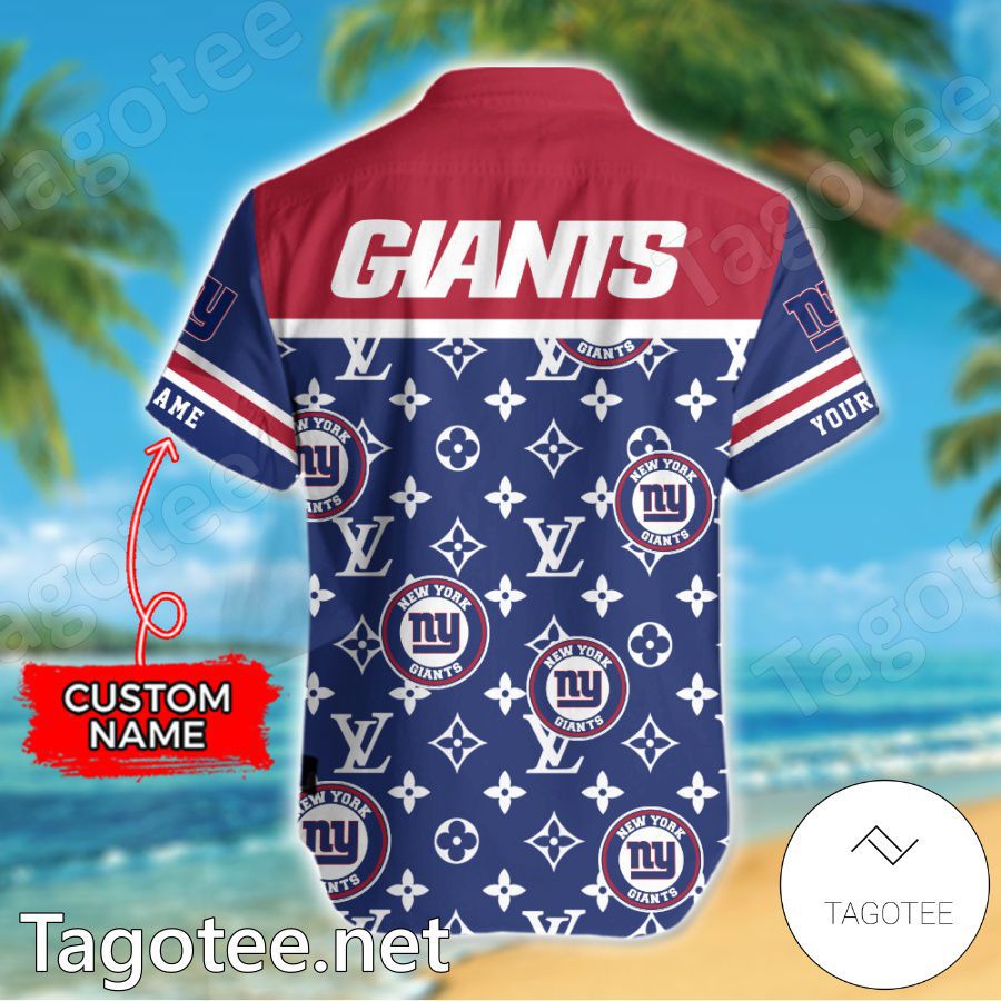 New York Giants Louis Vuitton LV NFL Custom Hawaiian Shirt b