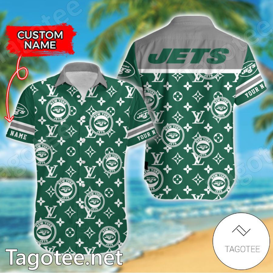 New York Jets Louis Vuitton LV NFL Custom Hawaiian Shirt
