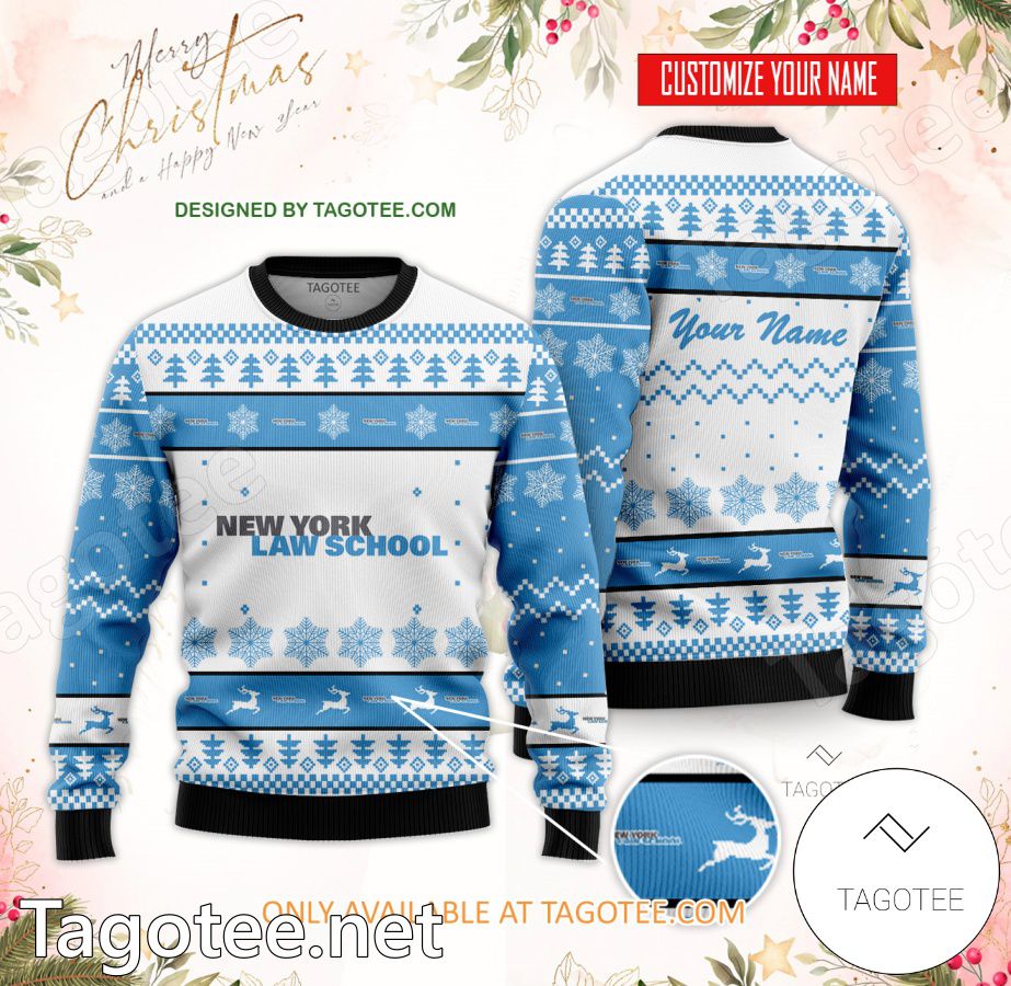New York Law School Custom Ugly Christmas Sweater - EmonShop