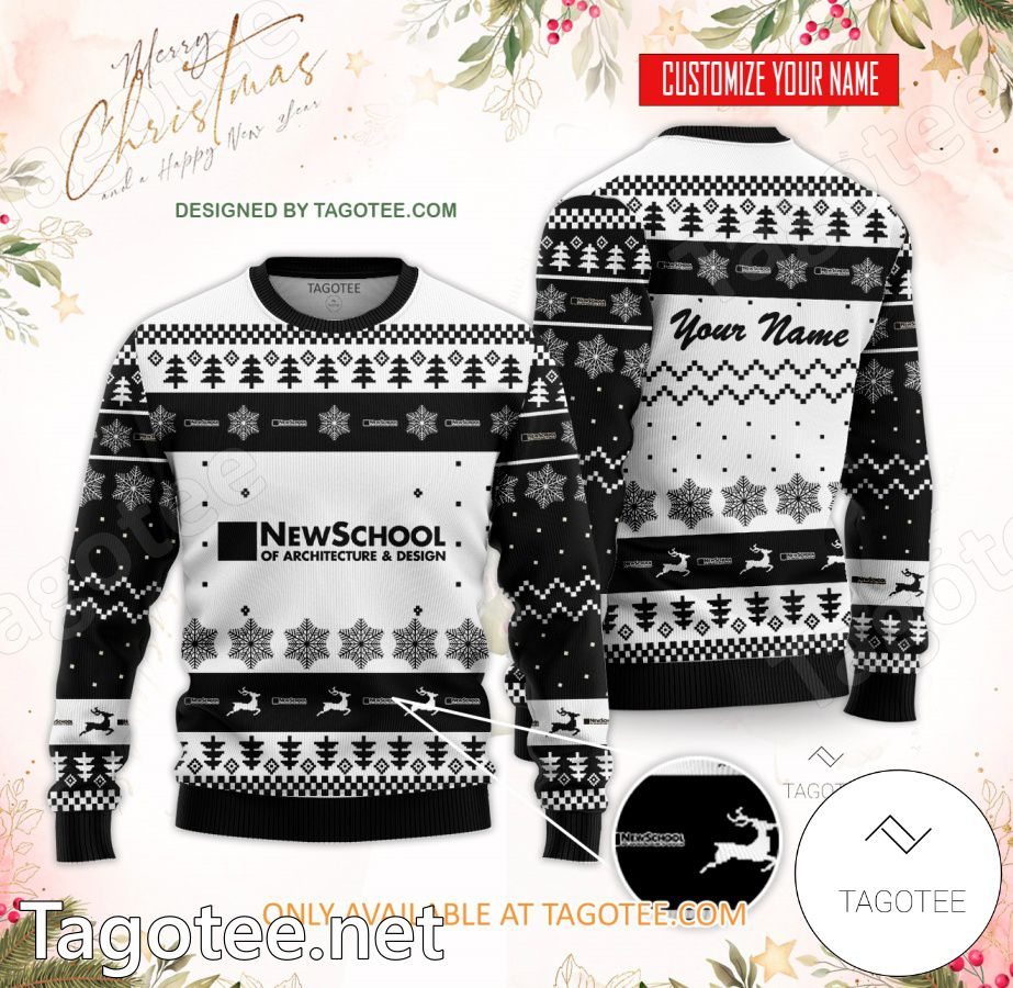 Newschool of Architecture and Design Custom Ugly Christmas Sweater - BiShop
