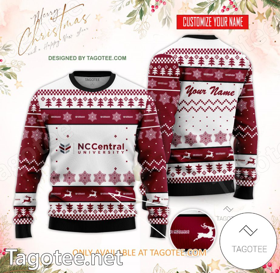 North Carolina Central University Custom Ugly Christmas Sweater - BiShop