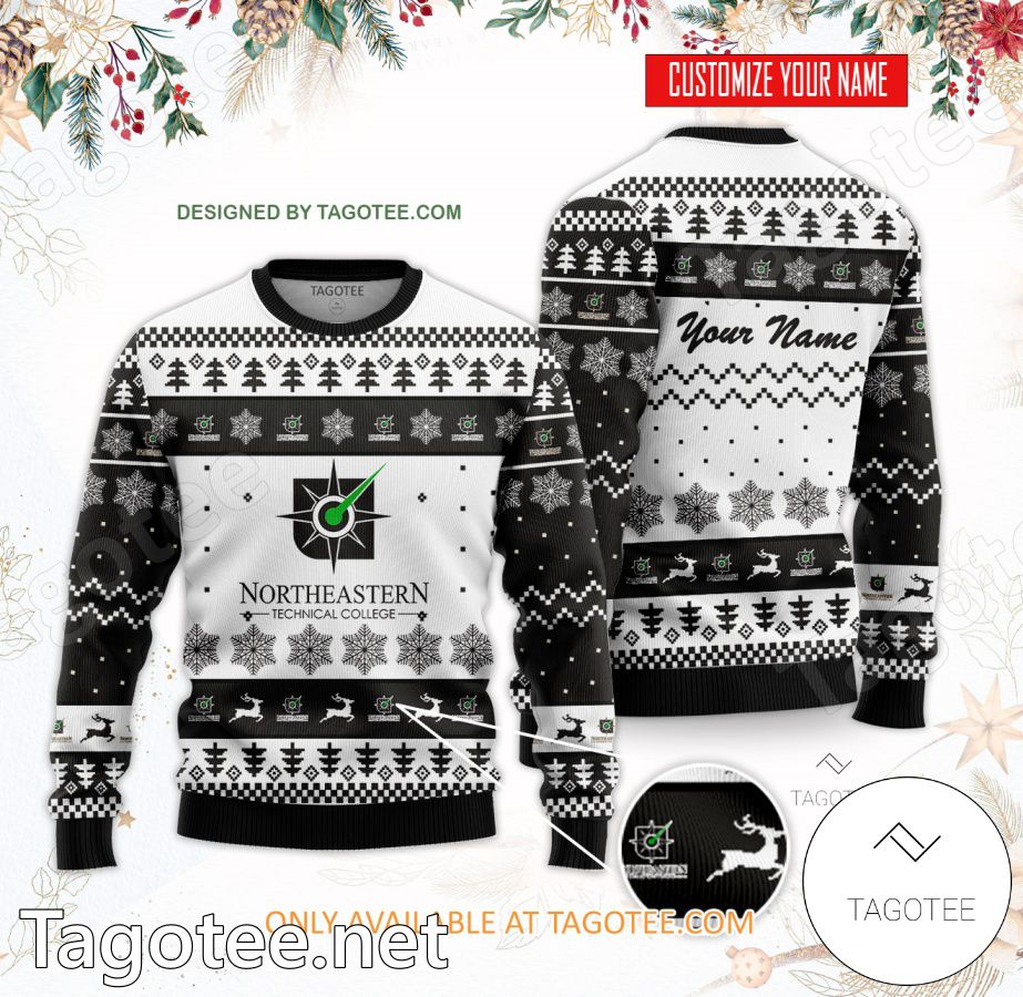 Northeastern Technical College Custom Ugly Christmas Sweater - BiShop