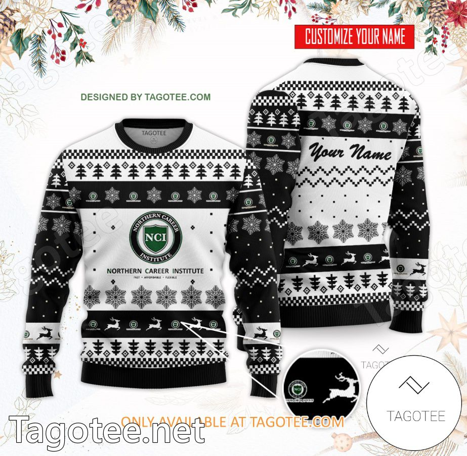 Northern Career Institute Custom Ugly Christmas Sweater - BiShop