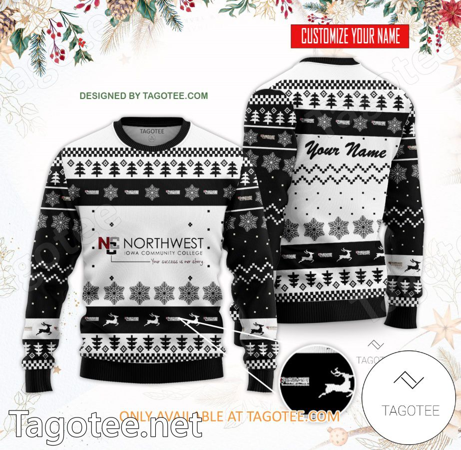Northwest Iowa Community College Custom Ugly Christmas Sweater - BiShop