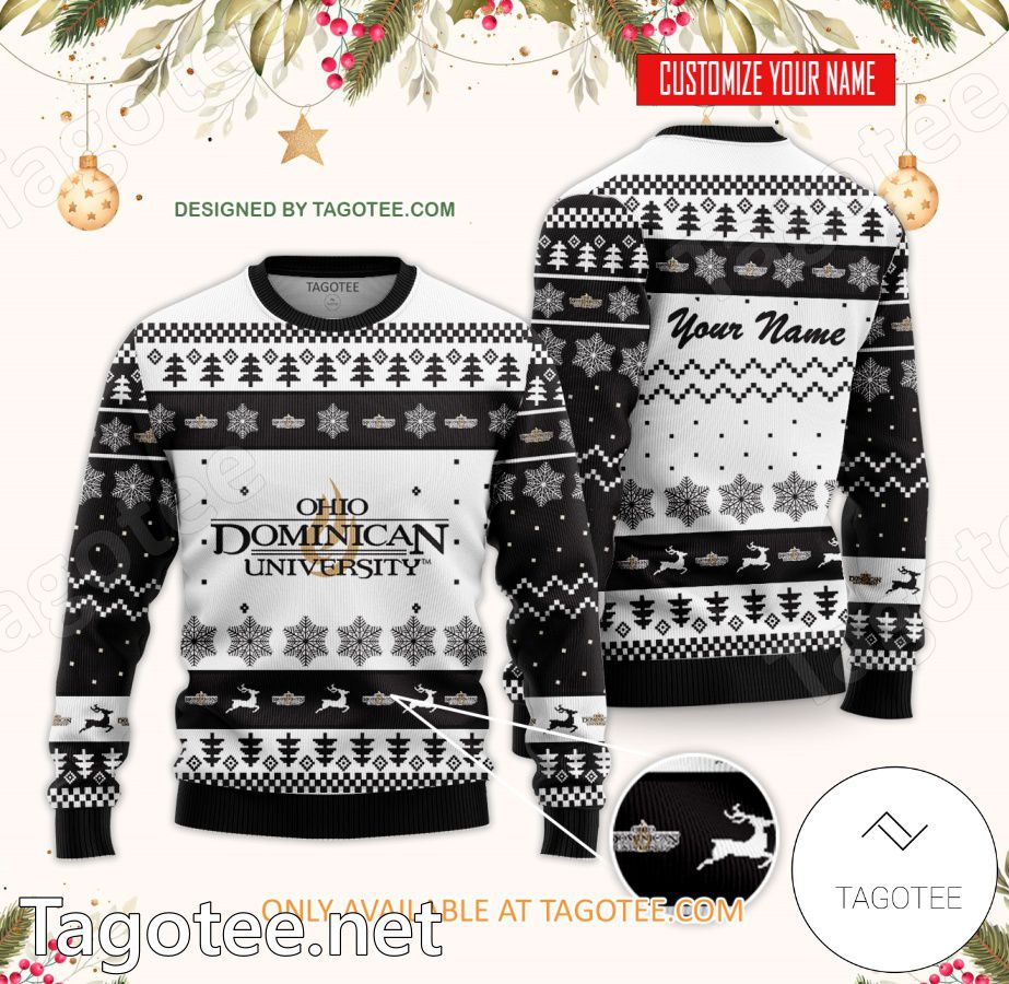 Ohio Dominican University Custom Ugly Christmas Sweater - BiShop