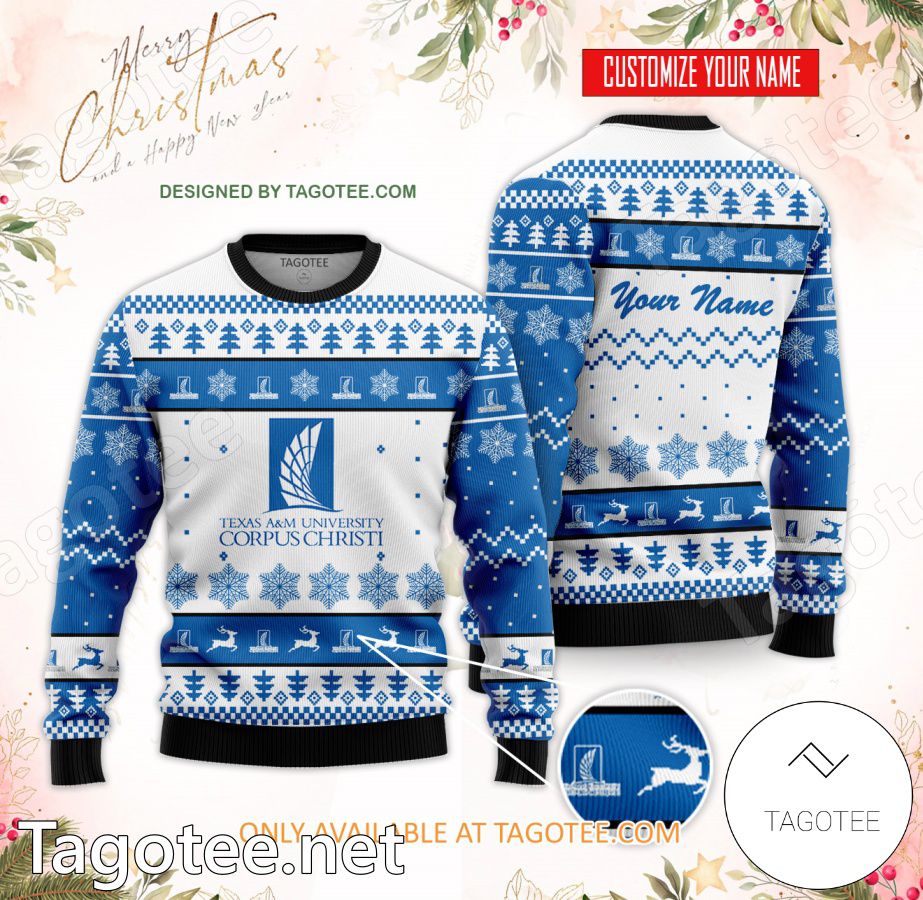 Texas A&M University–Corpus Christi Custom Ugly Christmas Sweater - BiShop