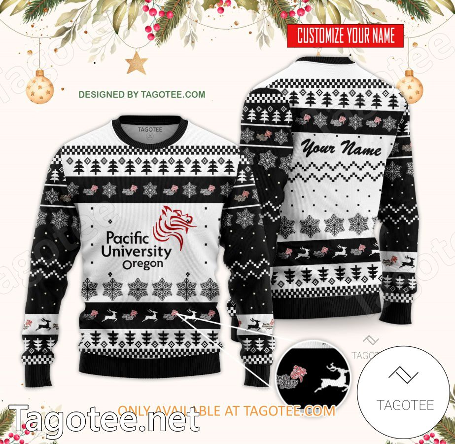 Pacific University Custom Ugly Christmas Sweater - BiShop