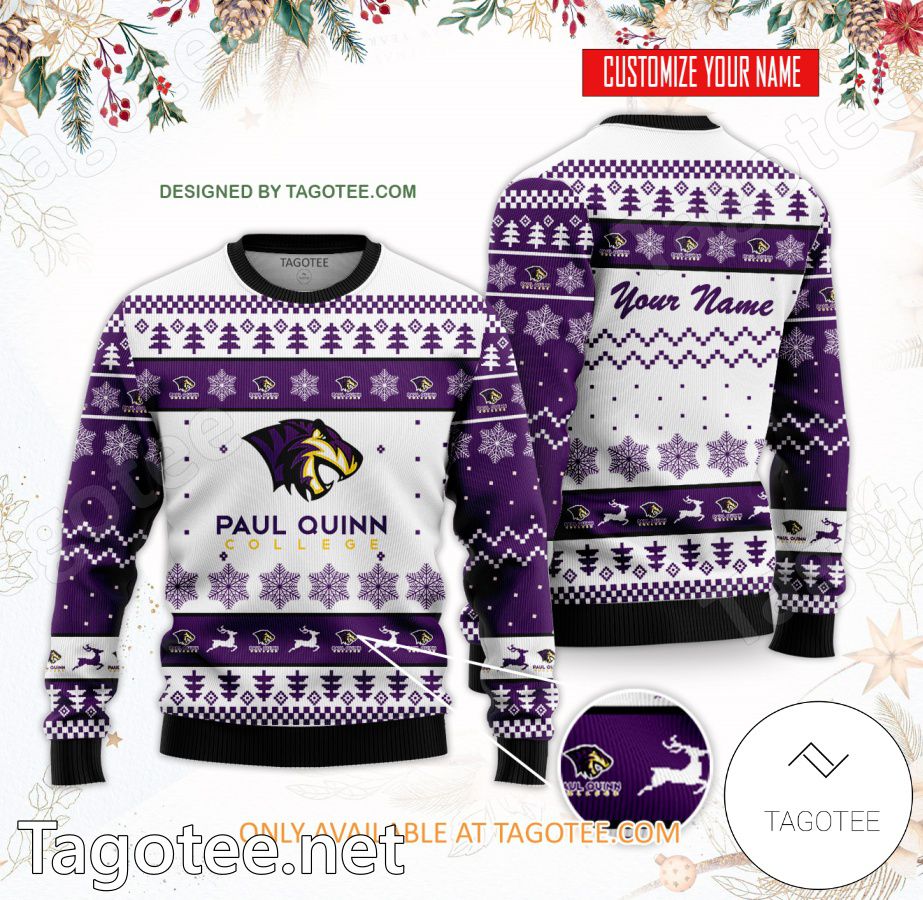 Paul Quinn College Custom Ugly Christmas Sweater - BiShop