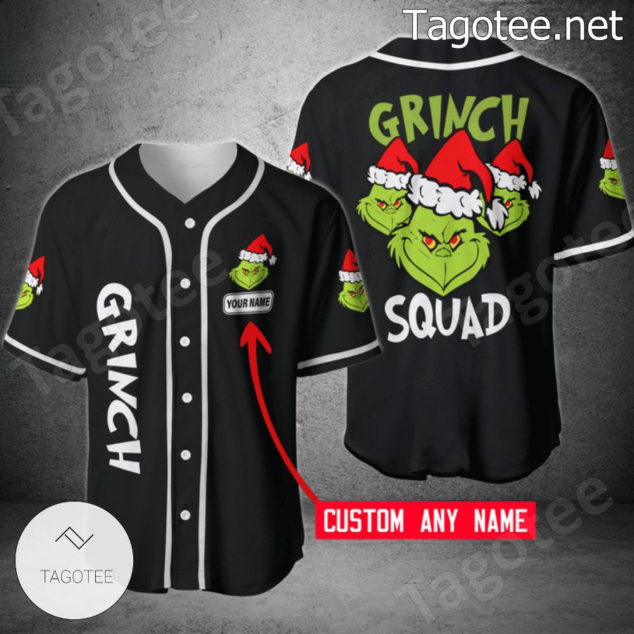 Personalized Grinch Squad Baseball Jersey