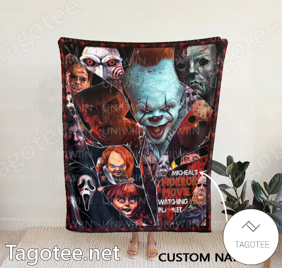 Personalized Horror Movie Watching Blanket a