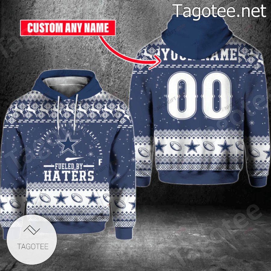 Personalized Nfl Dallas Cowboys Fueled By Haters Hoodie - Tagotee