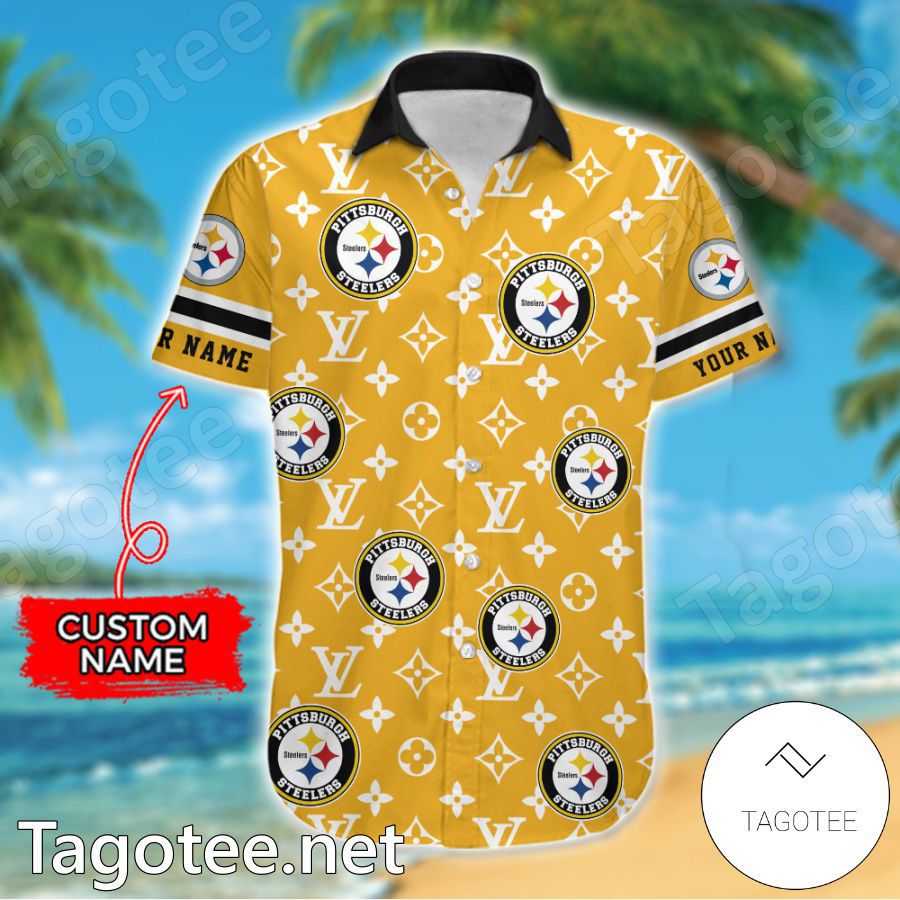 Pittsburgh Steelers Louis Vuitton LV NFL Custom Hawaiian Shirt a