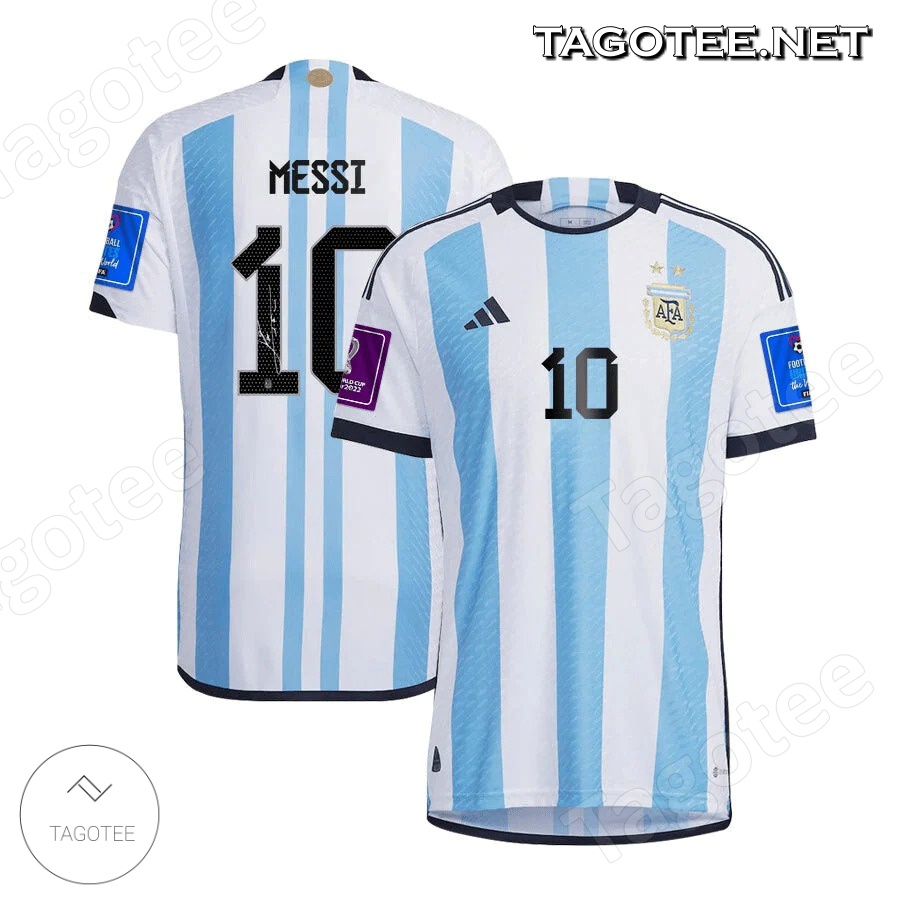 Lionel Messi Argentina 10 Signed Jersey World Cup 2022