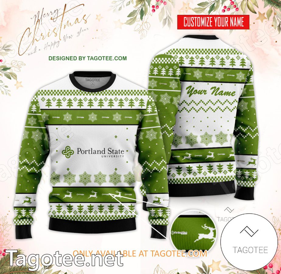 Portland State University Custom Ugly Christmas Sweater - MiuShop