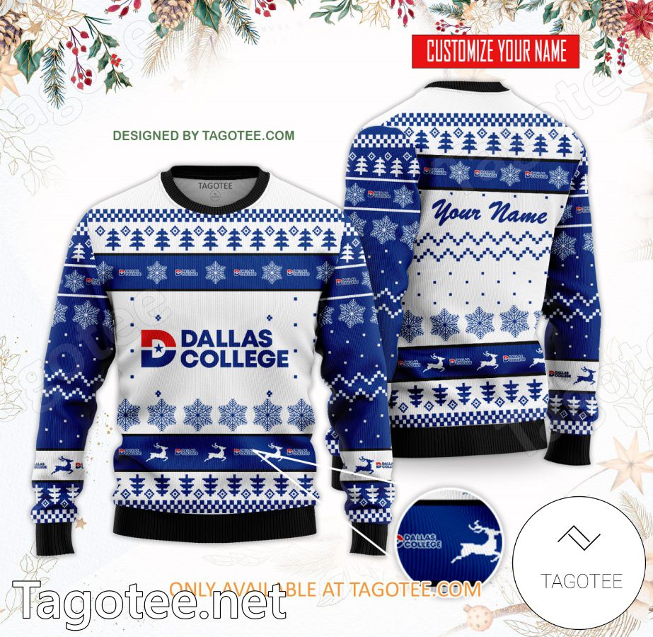 Richland College Dallas County Custom Ugly Christmas Sweater - BiShop