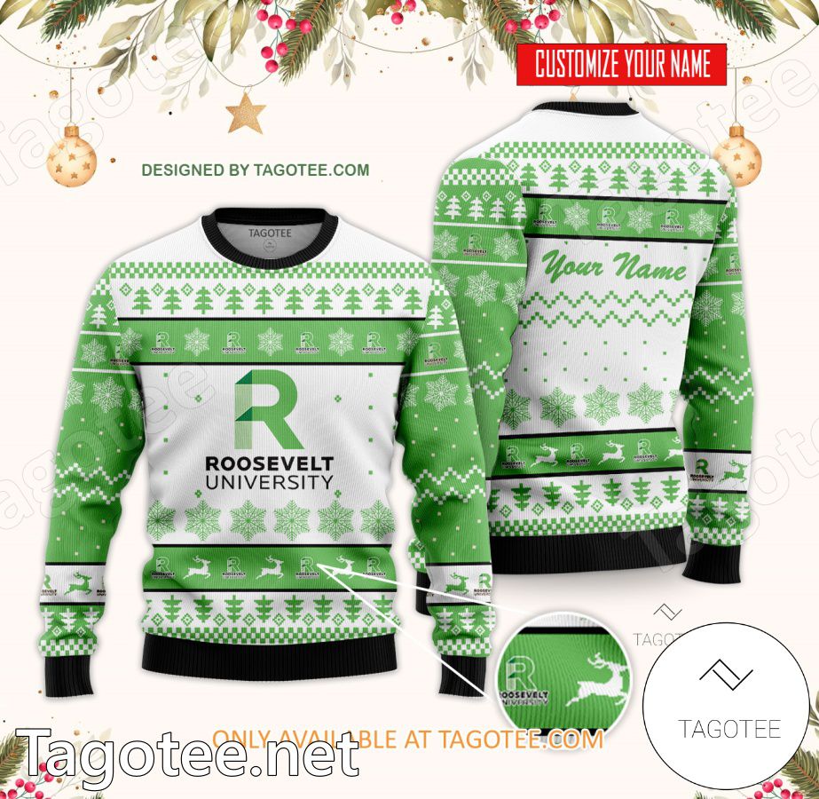 Roosevelt University Custom Ugly Christmas Sweater - BiShop