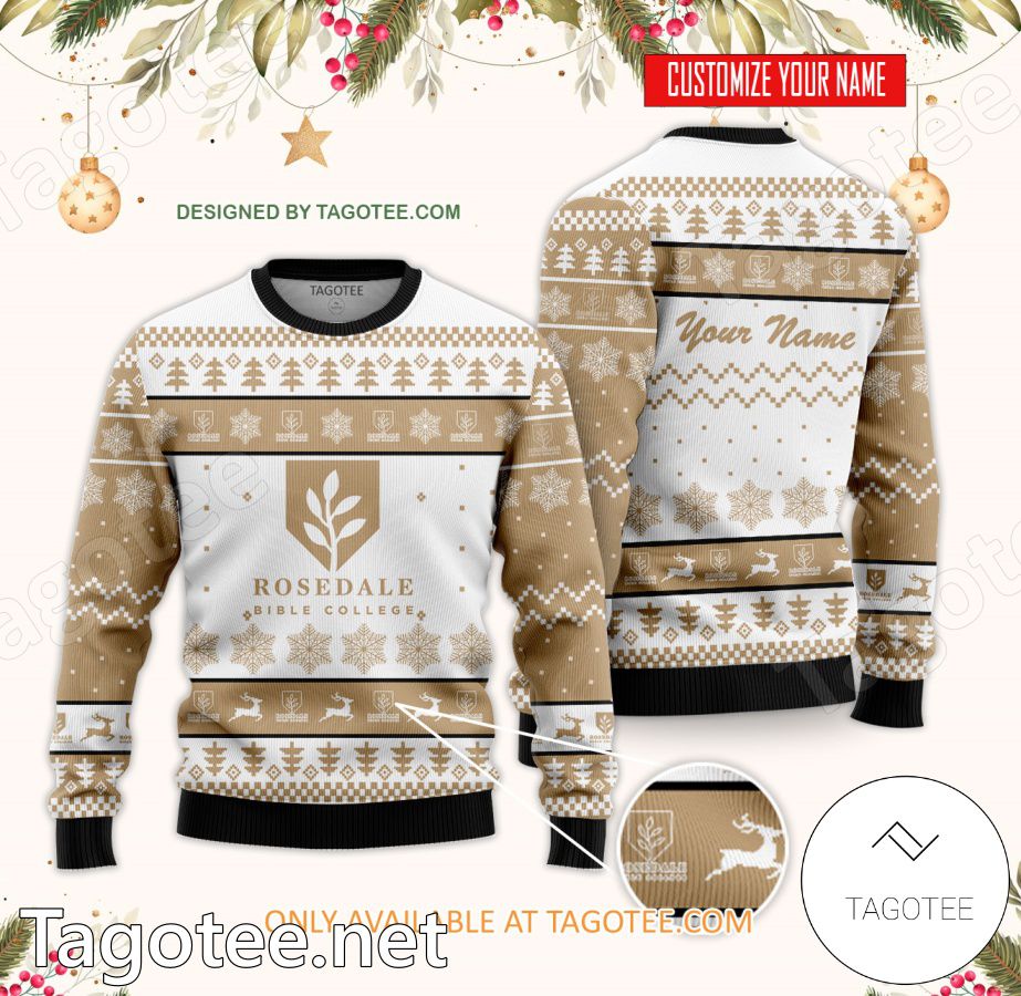 Rosedale Bible College Custom Ugly Christmas Sweater - BiShop