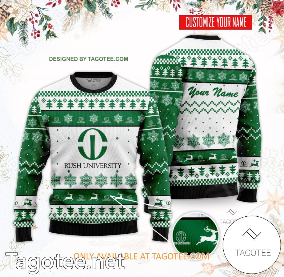 Rush University Custom Ugly Christmas Sweater - BiShop