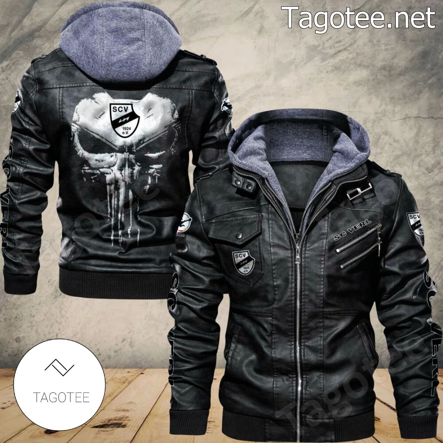 SC Verl Logo Sport Leather Jacket - Tagotee