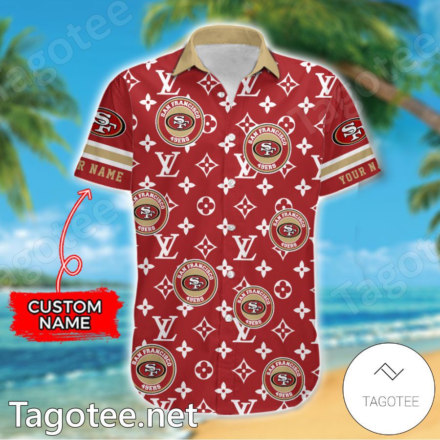 San Francisco 49ers Louis Vuitton LV NFL Custom Hawaiian Shirt a