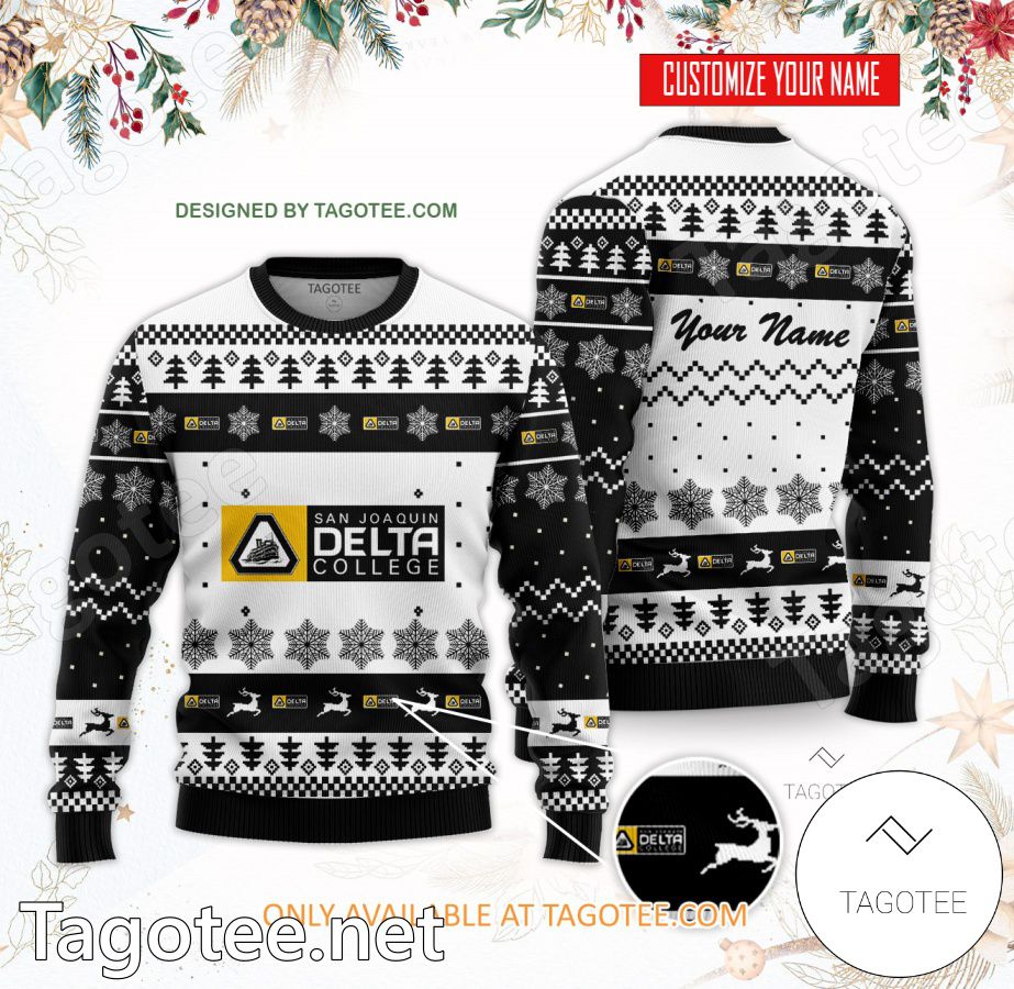 San Joaquin Delta College Custom Ugly Christmas Sweater - BiShop