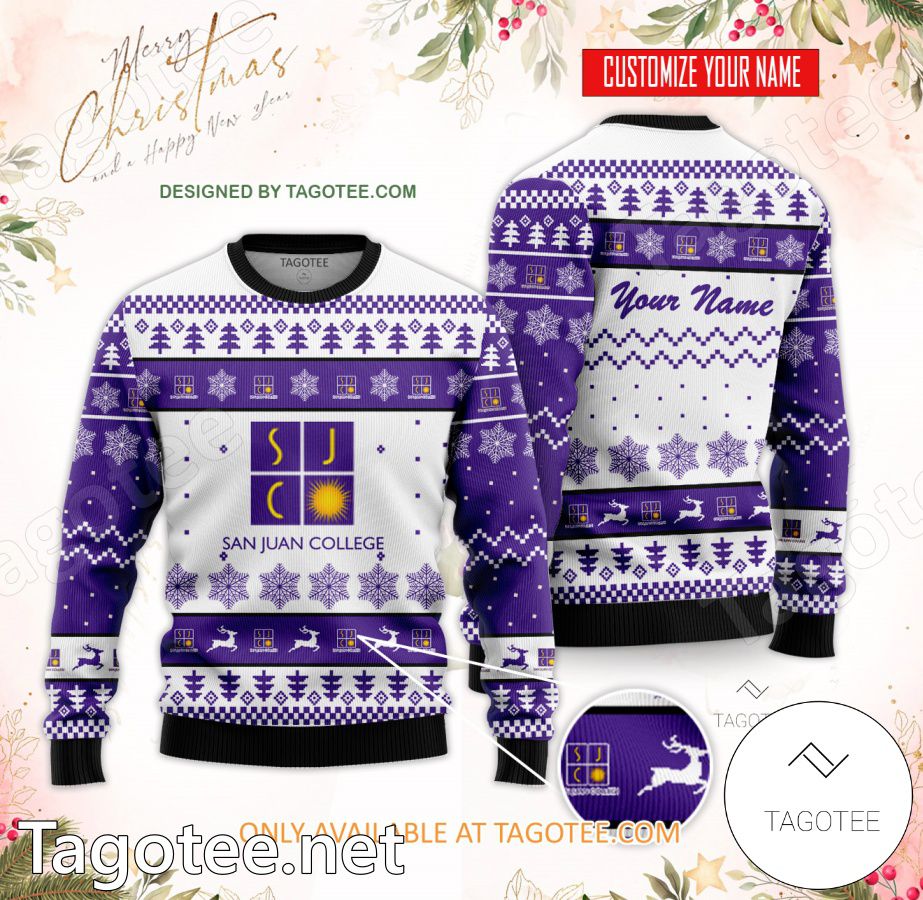 San Juan College Custom Ugly Christmas Sweater - BiShop