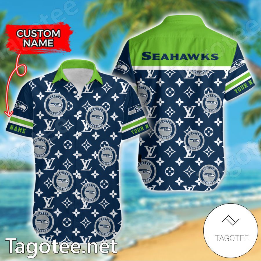 Seattle Seahawks Louis Vuitton LV NFL Custom Hawaiian Shirt