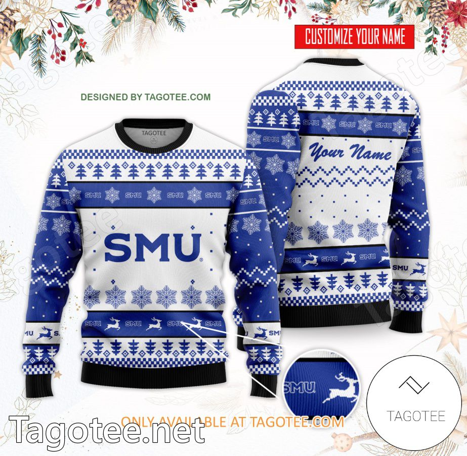 Southern Methodist University Custom Ugly Christmas Sweater - BiShop