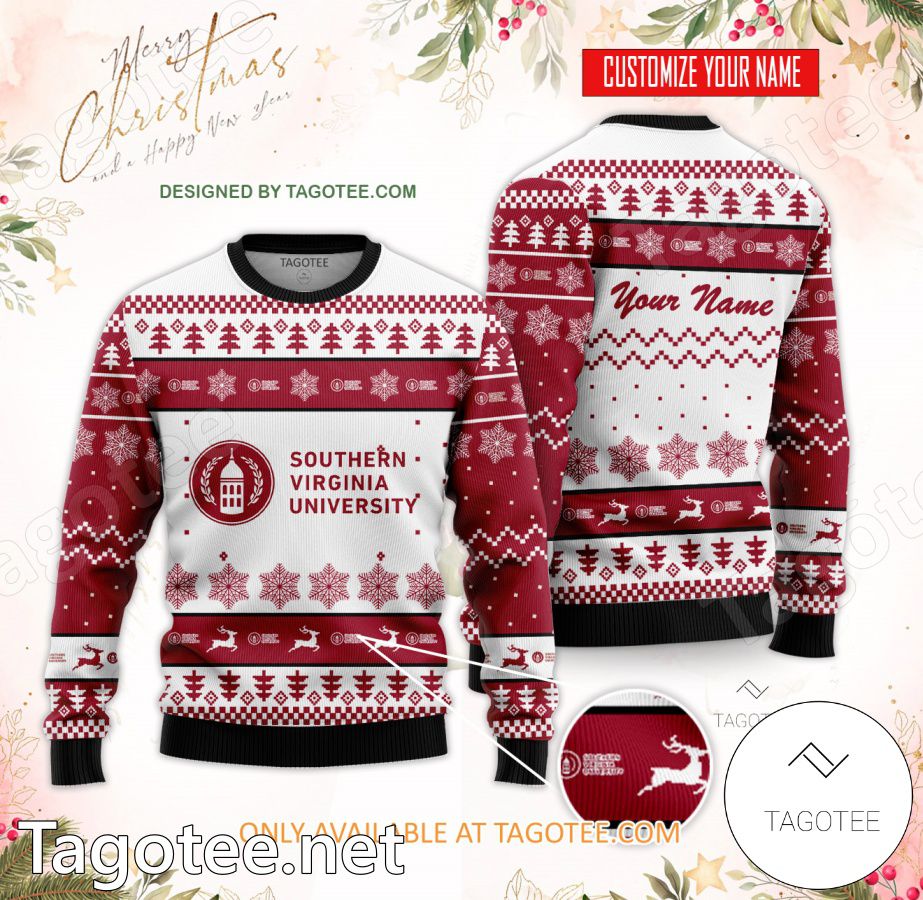 Southern Virginia University Logo Custom Ugly Christmas Sweater ...