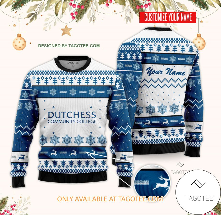 State University of New York Dutchess Community College Custom Ugly Christmas Sweater - BiShop