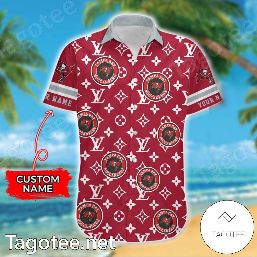 Tampa Bay Buccaneers Louis Vuitton LV NFL Custom Hawaiian Shirt a
