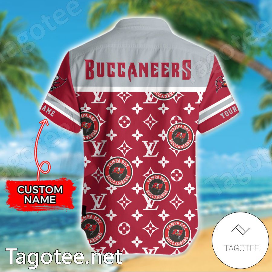 Tampa Bay Buccaneers Louis Vuitton LV NFL Custom Hawaiian Shirt b
