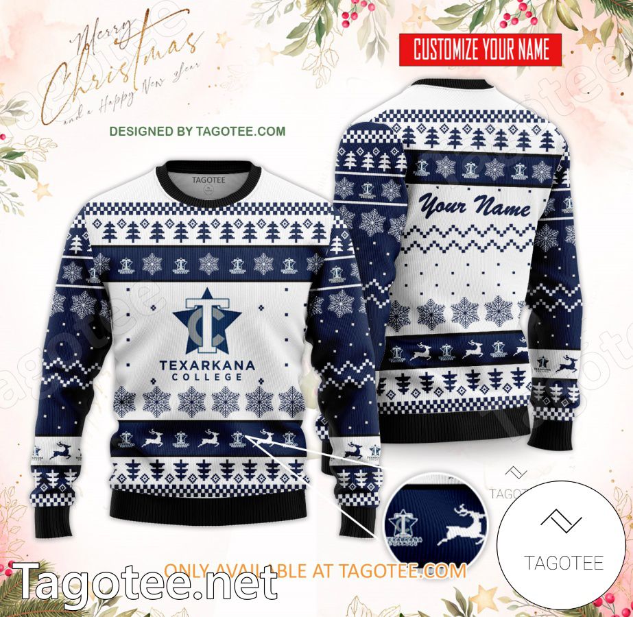Texarkana College Custom Ugly Christmas Sweater - BiShop