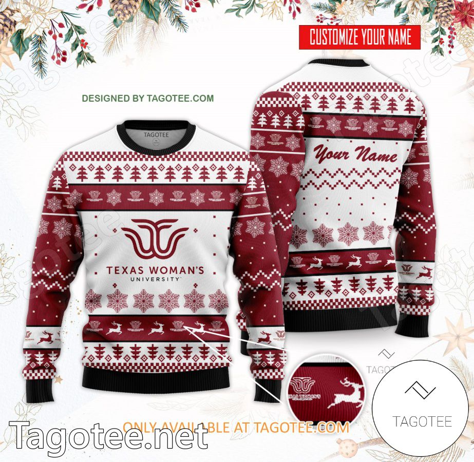 Texas Woman's University Custom Ugly Christmas Sweater - BiShop