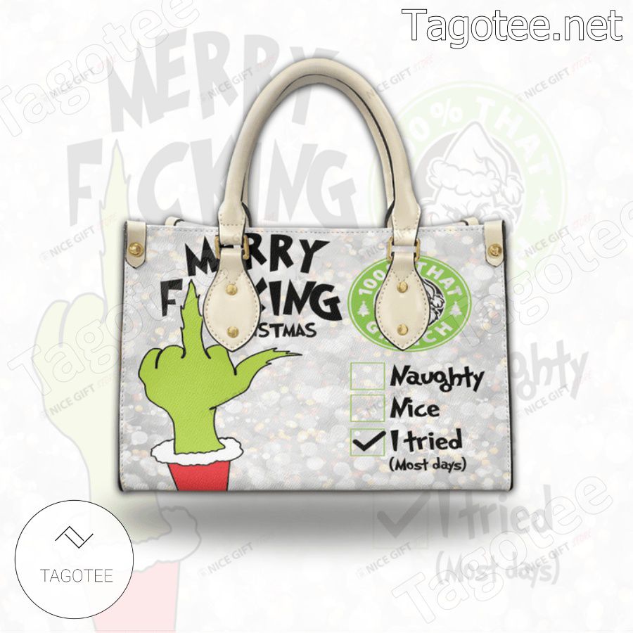 That Grinch Merry F'cking Christmas Handbag c
