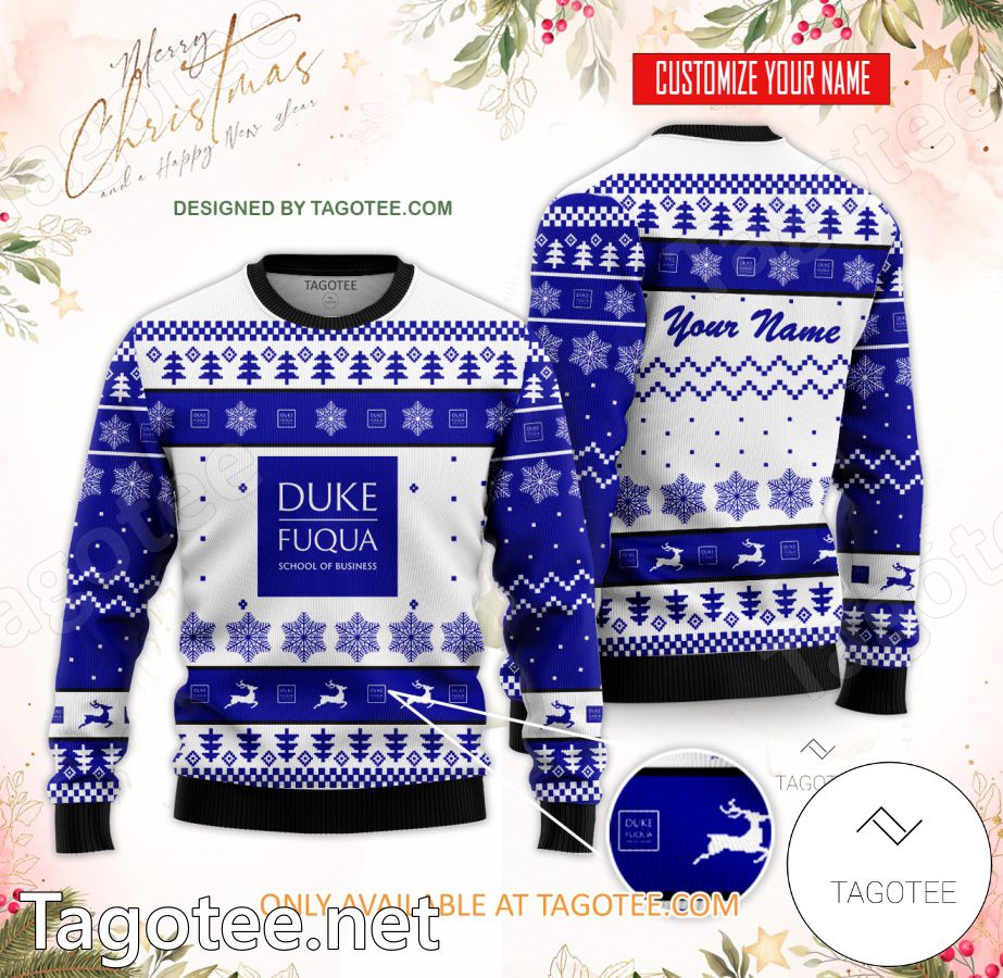 The Fuqua School of Business Custom Ugly Christmas Sweater - BiShop