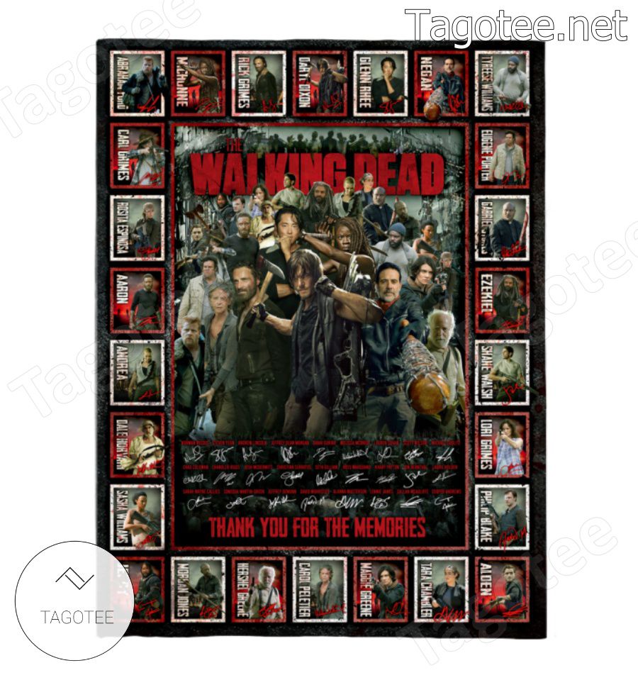 The Walking Dead Signatures Thank You For The Memories Blanket a