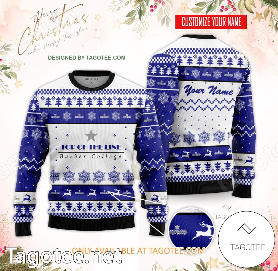 Top of the Line Barber College Custom Ugly Christmas Sweater - BiShop