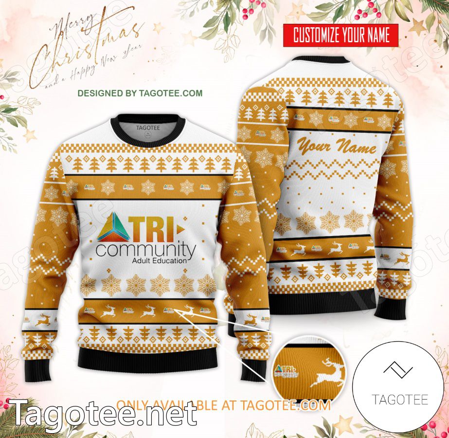 Tri-Community Adult Education Custom Ugly Christmas Sweater - BiShop
