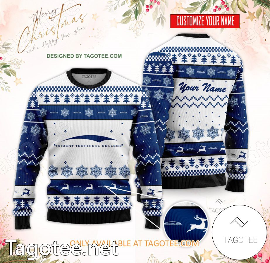 Trident Technical College Custom Ugly Christmas Sweater - BiShop