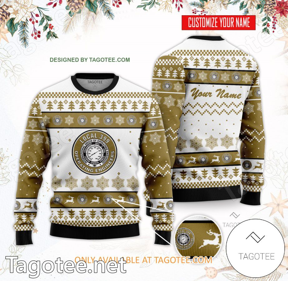 Triton College - Intl Union of Operating Engr Local 399 Trning Fac. Custom Ugly Christmas Sweater - BiShop