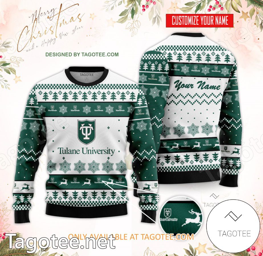 Tulane University Custom Ugly Christmas Sweater - BiShop